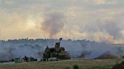 תותח צה"לי יורה לעבר עזה במהלך מבצע שומר החומות. | AFP