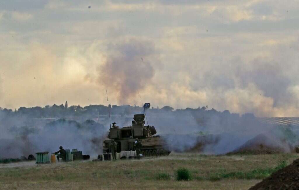 תותח צה"לי יורה לעבר עזה במהלך מבצע שומר החומות. | AFP