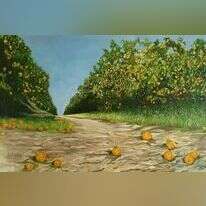 יוסי לובלסקי, "פרדס", שמן על בד, 2018