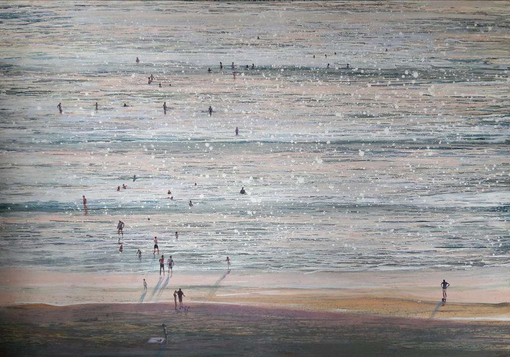 איציק למבז, שעת ערב, אקריליק על בד, 2019