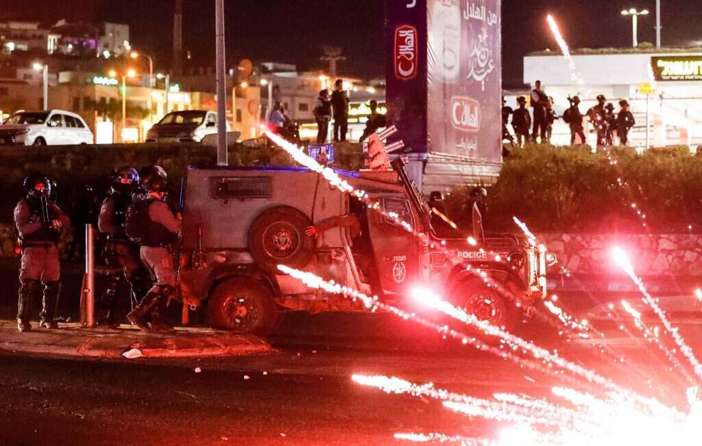 עימותים עם שוטרים באום אל־פחם, מאי 2021. | AFP