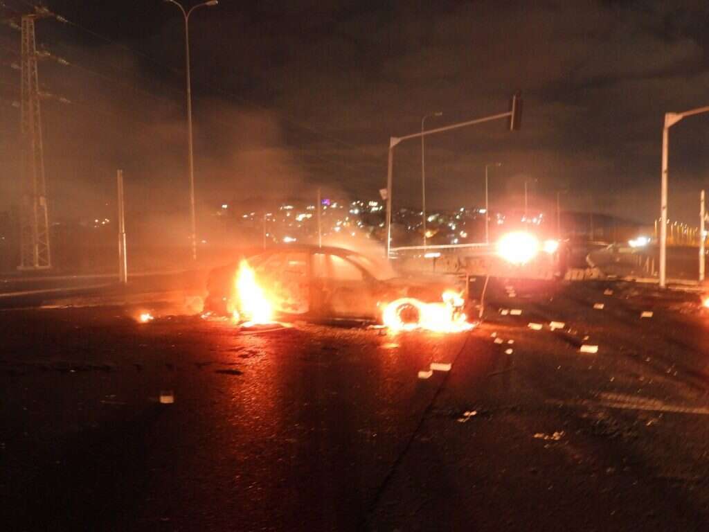 ההתפרעויות בוואדי ערה, לפני כשבועיים. | דוברות המשטרה