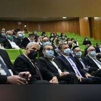 לפיד עם הח"כים החרדים באירוע בכנסת, השבוע | אריה לייב אברמס