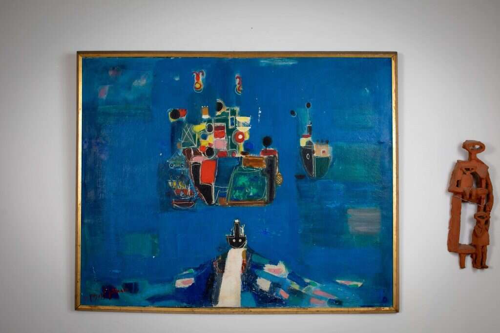 מה התכוון המשורר. מסדרת ציורי הים. למעלה: גוטמן וציוריו.