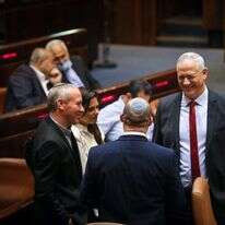 בני גנץ, נפתלי בנט, חילי טרופר ואיילת שקד. | דוברות הכנסת - נועם מושקוביץ