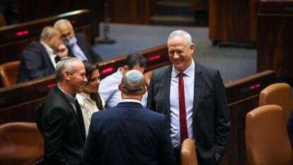 בני גנץ, נפתלי בנט, חילי טרופר ואיילת שקד. | דוברות הכנסת - נועם מושקוביץ