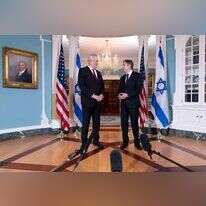 גנץ ובלינקן, אתמול בוושינגטון. | AFP