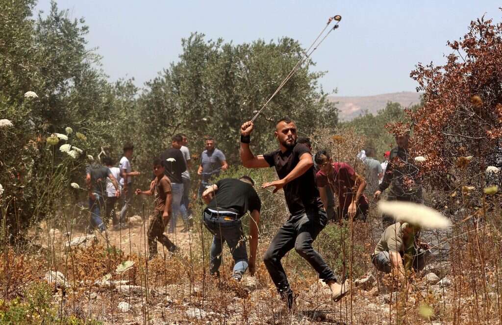 "יום אחרי שנפצעתי, צה"ל שינה את אווירת הפרשנות להוראות הפתיחה באש". מתפרעים פלסטינים. | איי.אף.פי