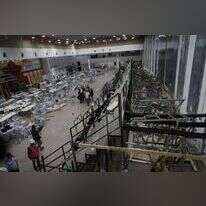 קריסת הטריבונה בגבעת זאב. | EPA