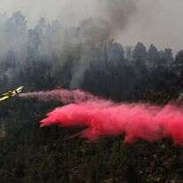 השריפה בהרי ירושלים. | EPA
