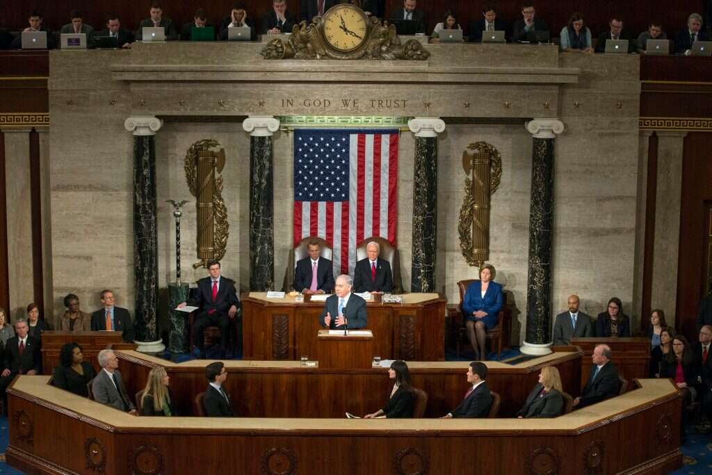 נאום נתניהו בקונגרס, 2015. | EPA נאום נתניהו בקונגרס, 2015. | EPA