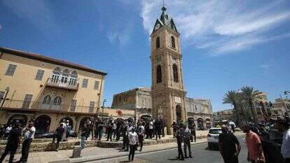 הפגנה של ערביי יפו בכיכר השעון, בשנה שעברה. | גטי אימג'ס