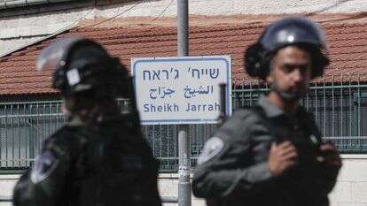 כוחות משטרה ומג"ב בשייח' ג'ראח. | EPA