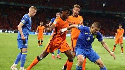 המשחק של אוקראינה נגד הולנד. | EPA