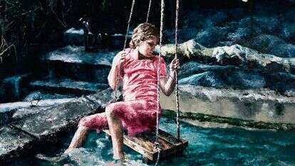 שקד אביב, נדנדה, שמן על בד, 2011