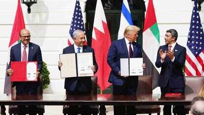 טקס חתימת הסכמי אברהם, ספטמבר 2020. | איי.אף.פי