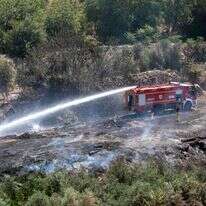 כוחות כיבוי נאבקים בשריפות בהרי ירושלים, בשבוע שעבר. | יוסי אלוני