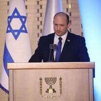 בנט בנאומו בהיכל הזיכרון, היום. | יונתן זינדל פלאש 90