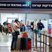 אזור בדיקות הקורונה בנתב"ג. | AFP