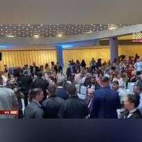 נתניהו ובנט באירוע לזכר חללי צוק איתן. | מסך מתוך N12