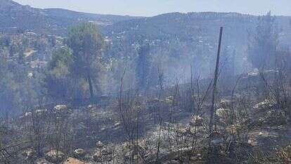 כיבוי השריפה בהר נוף. | כבאות והצלה ירשלים
