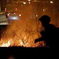 הצתות בסמוך לשכונת שמעון הצדיק. | AFP