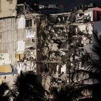 הבניין שקרס במיאמי. | AFP