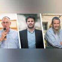 אבי מעוז, בצלאל סמוטריץ' וניר אורבך. צילומים: יונתן זינדל, פלאש 90 , אורן בן חקון, אביטל הירש