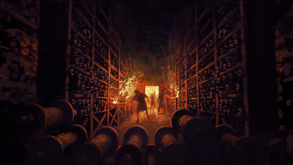 מתוך הסרט "אגדת חורבן" איורים: דוד פולונסקי ומיכאל פאוסט.