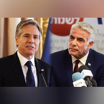 יאיר לפיד ואנתוני בלינקן. צילומים: AFP