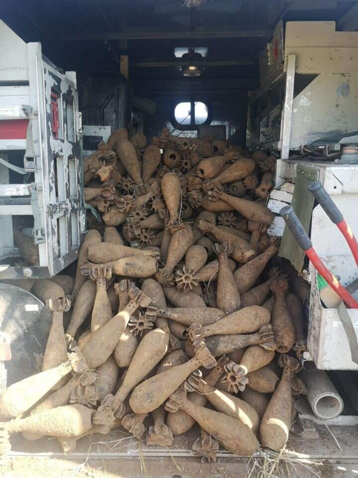 הפגזים הסורים שנמצאו. | דובר צה"ל הפגזים הסורים שנמצאו. | דובר צה"ל