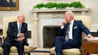 הנשיא ביידן והנשיא ריבלין. | EPA הנשיא ביידן והנשיא ריבלין. | EPA