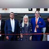 ד"ר אדלסון עם אלי ביר וראש עיריית ירושלים משה ליאון. | אורן בן חקון