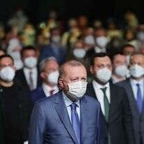 ארדואן בטקס ממלכתי בטורקיה. | EPA