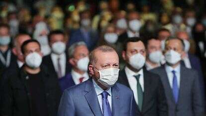 ארדואן בטקס ממלכתי בטורקיה. | EPA