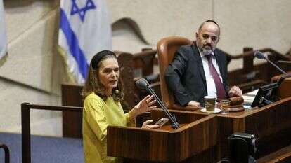 מיכל וולדינגר במליאת הכנסת. | דוברות הכנסת, נועם מושקוביץ