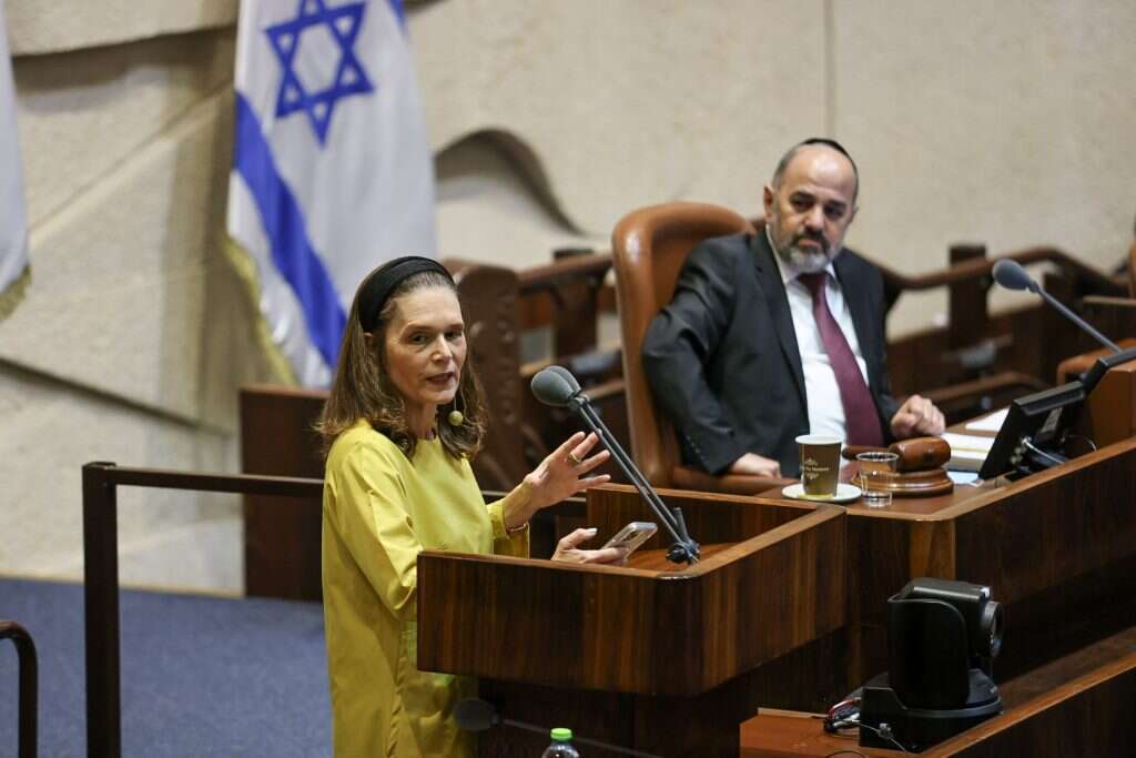מיכל וולדינגר במליאת הכנסת. | דוברות הכנסת, נועם מושקוביץ