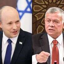 עבדאללה מלך ירדן ונפתלי בנט. צילומים: EPA, AFP