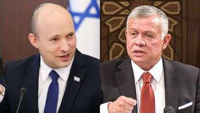 עבדאללה מלך ירדן ונפתלי בנט. צילומים: EPA, AFP עבדאללה מלך ירדן ונפתלי בנט. צילומים: EPA, AFP