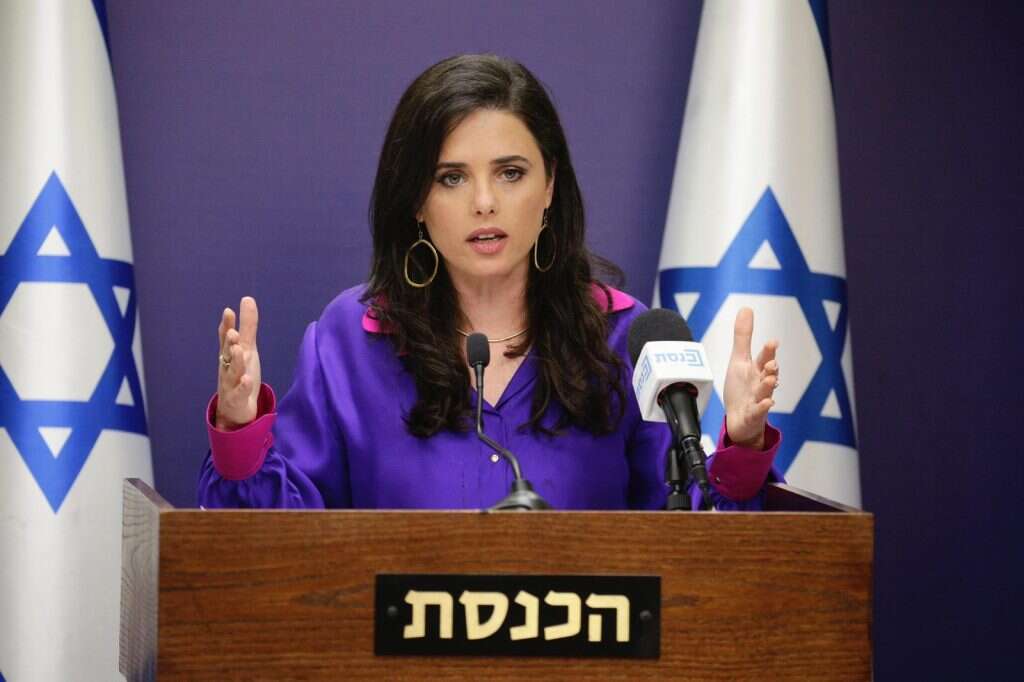 שרת הפנים איילת שקד. | שלו שלום/TPS