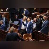 חברי הרשימה המשותפת חוגגים את נפילת חוק האזרחות. | דוברות הכנסת, נועם מושקוביץ