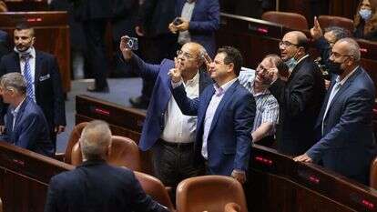 חברי הרשימה המשותפת חוגגים את נפילת חוק האזרחות. | דוברות הכנסת, נועם מושקוביץ