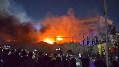 הפיצוץ בבית החולים בעיראק. | AFP