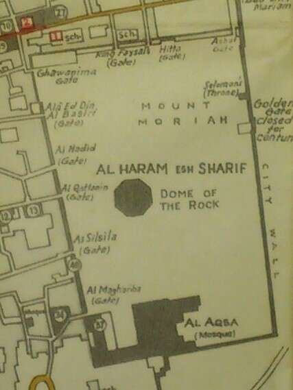 מפה ירדנית משנות השישים. באדיבות מר חיים שטיינברגר