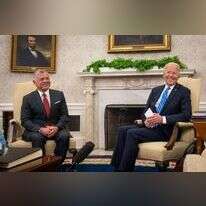 הנשיא ביידן והמלך עבדאללה בפגישתם. | EPA