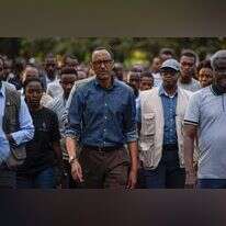 טקס לזכר קורבנות רצח העם ב־1994 ,שנערך בקיגאלי בירת רואנדה ב־2017 | גטי אימג'ס