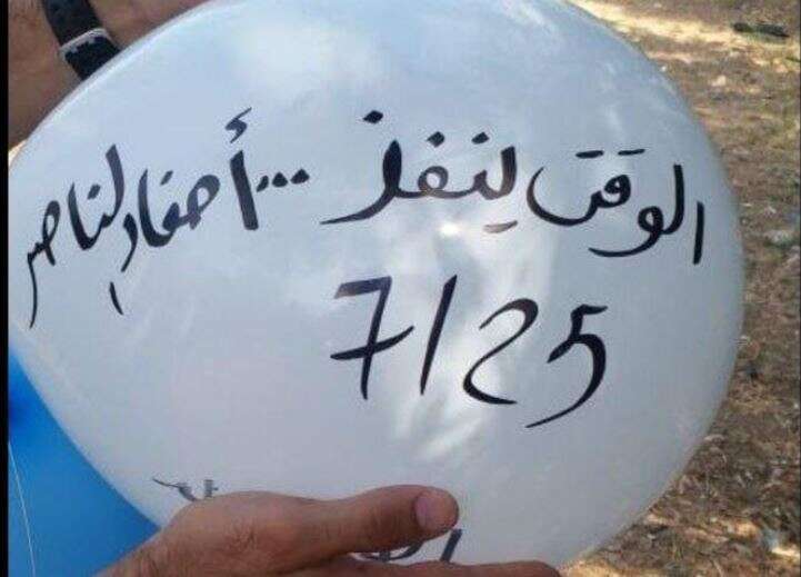 בלוני תבעירה על העוטף