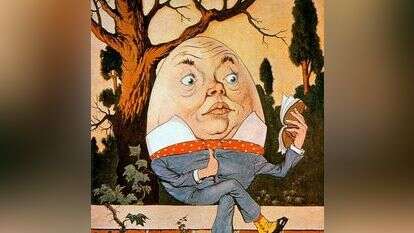 "כשאני משתמש במילה, מובנה הוא בדיוק המובן שאני בוחר בשבילה". המפטי דמפטי באיור מאת מילו וינטר, 1916 גטי אימג'ס.