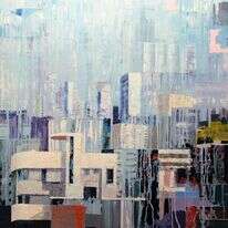 רובי בקל, "עיר מספר 3" ,שמן על בד, 2018