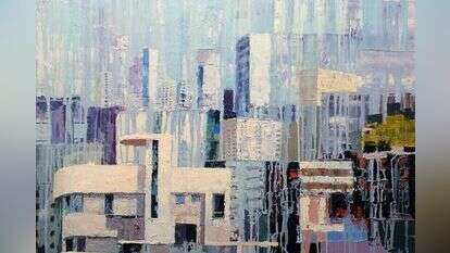 רובי בקל, "עיר מספר 3" ,שמן על בד, 2018